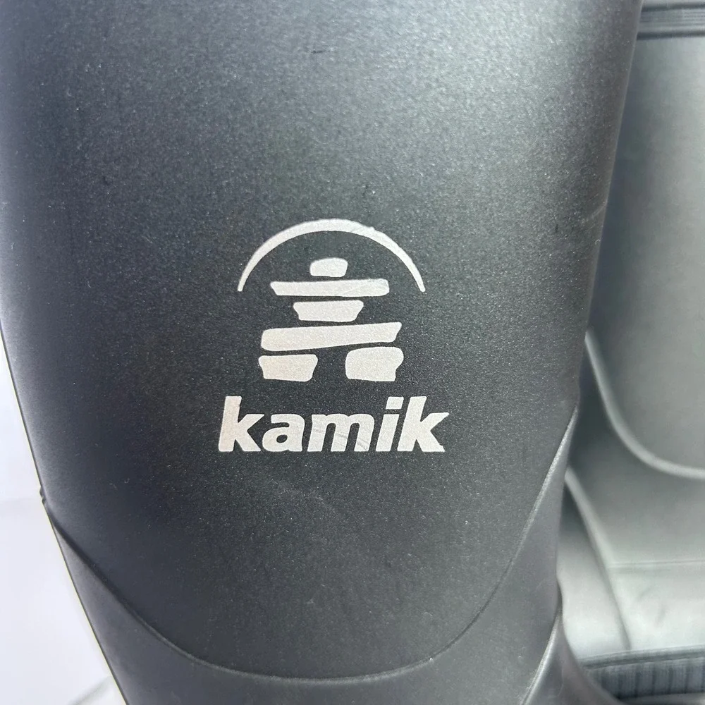 Kamik Kids Black Rain Boots Size 11 Waterproof Durable All Weather‎